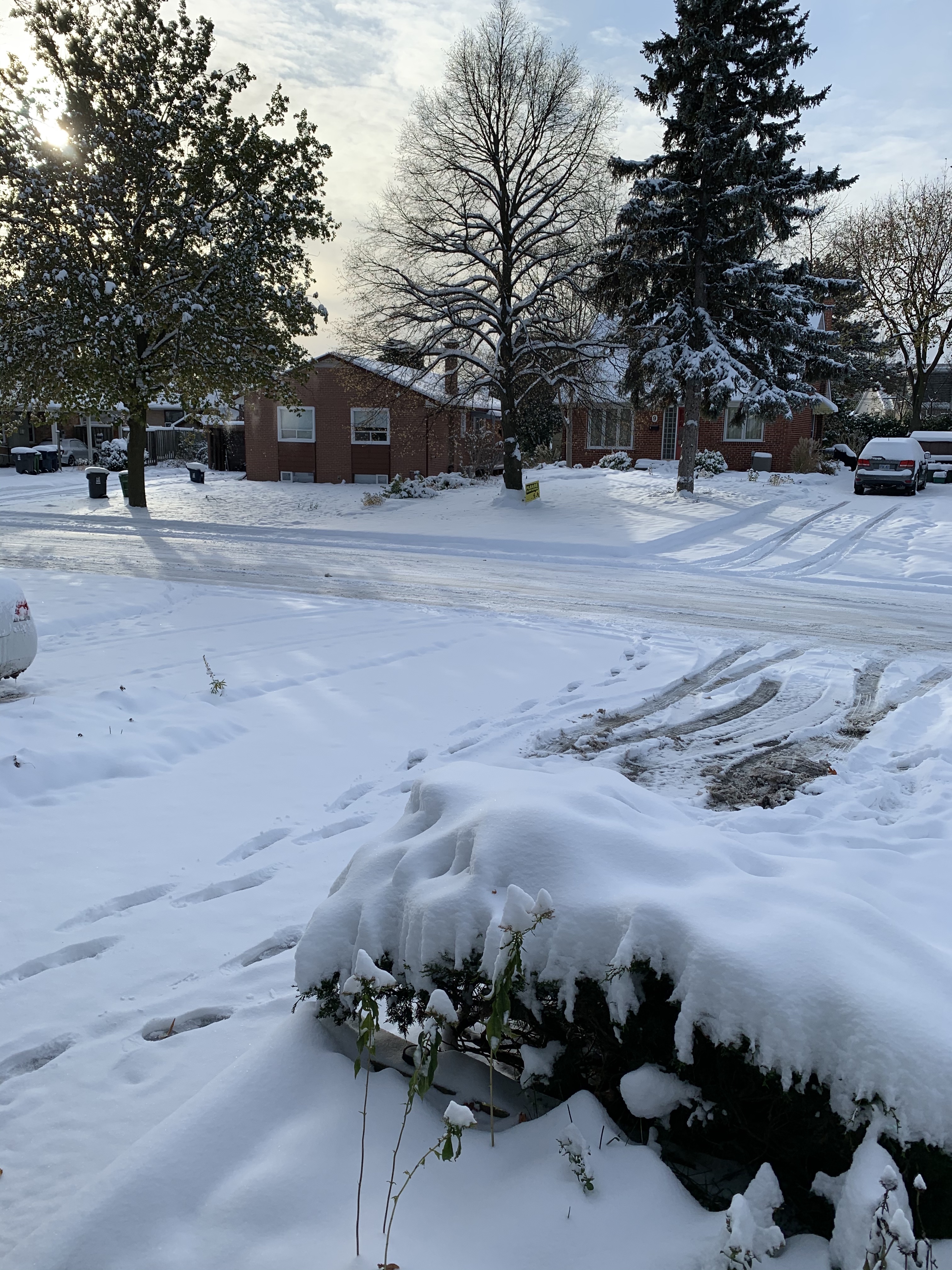 image of snowy street