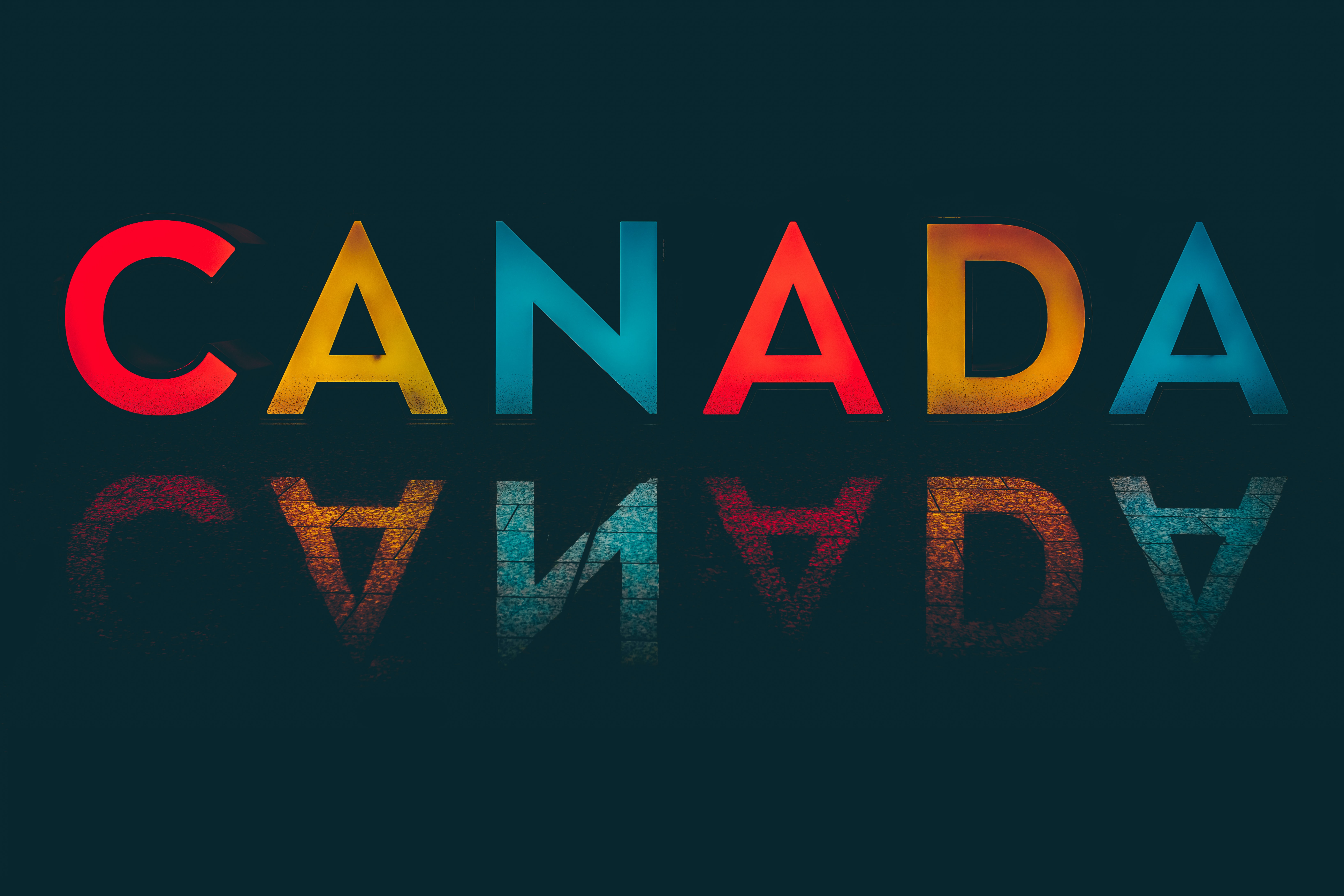 canada in colourful letters